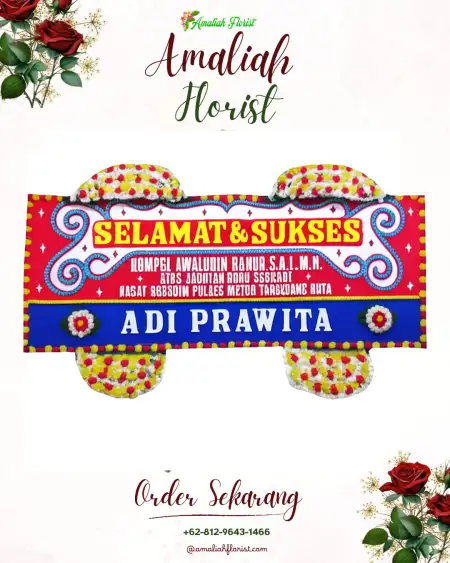 Papan Bunga Ucapan Selamat Belik